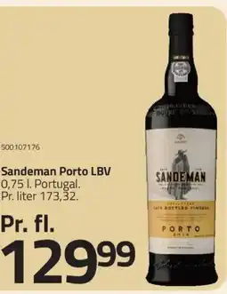 Fleggaard Sandeman Porto LBV Portugal. tilbud