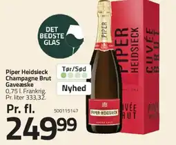 Fleggaard Piper Heidsieck Champagne Brut Gaveæske tilbud