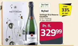 Fleggaard Taittinger Brut Reserve Gaveæske tilbud