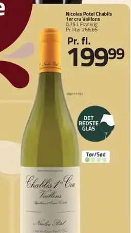 Fleggaard Nicolas Potel Chablis 1er cru Vaillons Frankrig tilbud