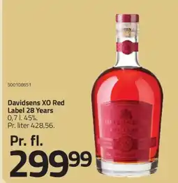 Fleggaard Davidsens XO Red Label 28 Years .45%. tilbud