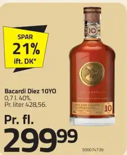 Fleggaard Bacardi Diez 10YO 40%. tilbud