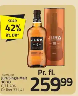 Fleggaard Jura Single Malt 10 YO 40%. tilbud