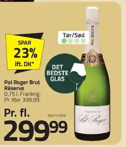 Fleggaard Pol Roger Brut Réserve Frankrig. tilbud