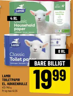 Løvbjerg Lambi toiletpapir el. køkkenrulle tilbud
