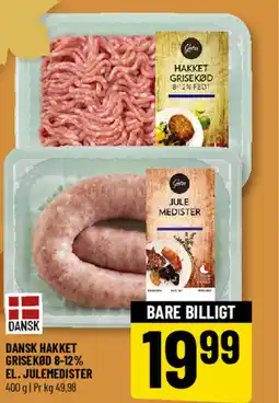 Løvbjerg Dansk hakket grisekød 8-12% el. julemedister tilbud