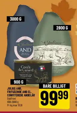 Løvbjerg Julius and, fritgående and el. confiterede andelår Dybfrost tilbud