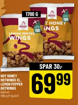 Løvbjerg Hot honey hotwings el. lemon pepper hotwings dybfrost tilbud