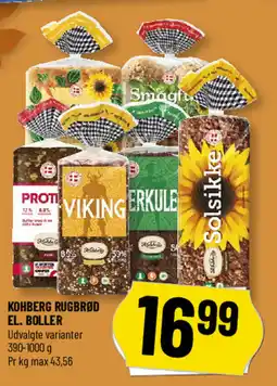 Løvbjerg Kohberg rugbrød el. boller udvalgte varianter tilbud
