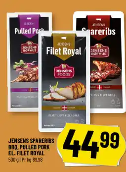 Løvbjerg Jensens spareribs bbq, pulled pork el. filet royal tilbud