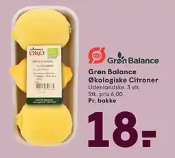 SPAR Grøn Balance Økologiske Citroner, DKK 18 tilbud