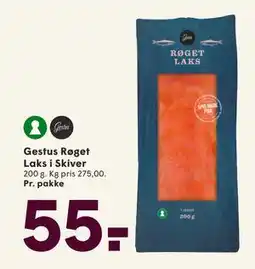 SPAR Gestus Røget Laks i Skiver, DKK 55 tilbud