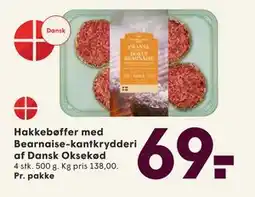 SPAR Hakkebøffer med Bearnaise-kantkrydderi af Dansk Oksekød, DKK 69 tilbud