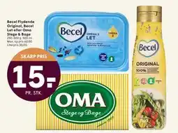 SPAR Becel Flydende Original, Becel Let eller Oma Stege & Bage, DKK 15 tilbud