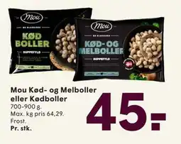 SPAR Mou Kød- og Melboller eller Kødboller, DKK 45 tilbud