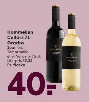 SPAR Hammeken Cellars 71 Grados, DKK 40 tilbud