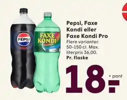 SPAR Pepsi, Faxe Kondi eller Faxe Kondi Pro, DKK 18 tilbud