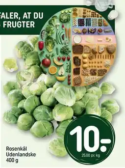 REMA 1000 Rosenkål Udenlandske 400 g, DKK 10 tilbud