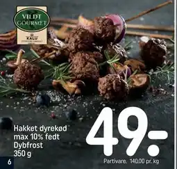 REMA 1000 Hakket dyrekød max 10% fedt Dybfrost 350 g, DKK 49 tilbud