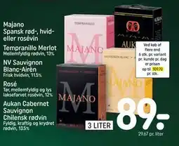 REMA 1000 Aukan Cabernet Sauvignon Chilensk rødvin, DKK 89 tilbud
