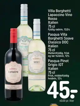 REMA 1000 Pasqua Villa Borghetti Soave Classico DOC Italien 75 cl, DKK 45 tilbud