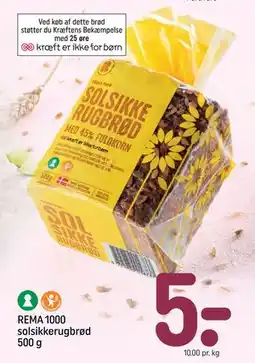REMA 1000 REMA 1000 solsikkerugbrød 500 g, DKK 5 tilbud