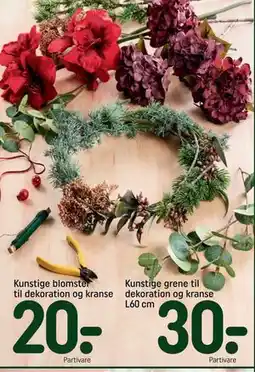REMA 1000 Kunstige grene til dekoration og kranse L60 cm, DKK 30 tilbud