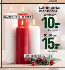 REMA 1000 Cylinder bloklys Rød eller hvid tilbud