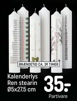 REMA 1000 Kalenderlys Ren stearin Ø5x27.5 cm, DKK 35 tilbud