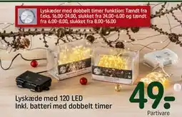 REMA 1000 Lyskæde med 120 LED Inkl. batteri med dobbelt timer, DKK 49 tilbud