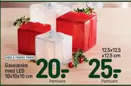REMA 1000 Gaveæske med LED 10x10x10 cm tilbud