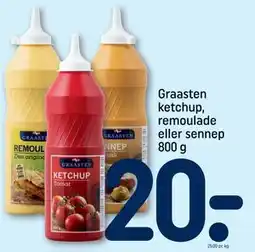 REMA 1000 Graasten ketchup, remoulade eller sennep, DKK 20 tilbud