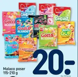 REMA 1000 Malaco poser 115-210 g, DKK 20 tilbud