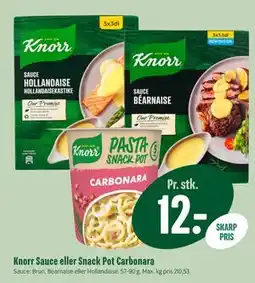 Min Købmand Knorr Sauce eller Snack Pot Carbonara, DKK 12 tilbud