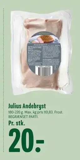 Min Købmand Julius Andebryst, DKK 20 tilbud