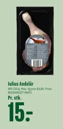 Min Købmand Julius Andelår, DKK 15 tilbud