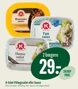 Min Købmand K-Salat Pålægssalat eller Sauce, DKK 29 tilbud