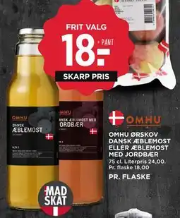 MENY OMHU ØRSKOV DANSK ÆBLEMOST ELLER ÆBLEMOST MED JORDBÆR, DKK 18 tilbud