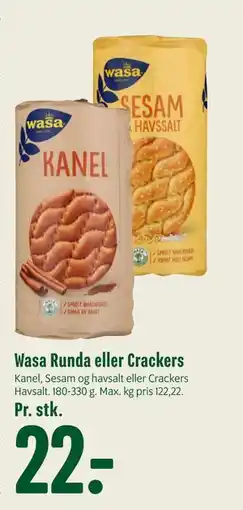 Min Købmand Wasa Runda eller Crackers, DKK 22 tilbud