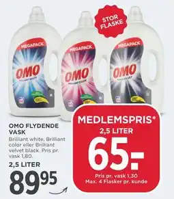 MENY OMO FLYDENDE VASK, DKK 89.95, App-pris tilbud