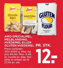 MENY AMO SPECIALMEL, MELBLANDING, HVEDEMEL ELLER GLUTEN HVEDEMEL, DKK 12 tilbud