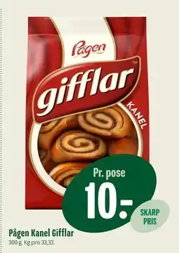 Min Købmand Pågen Kanel Gifflar, DKK 10 tilbud
