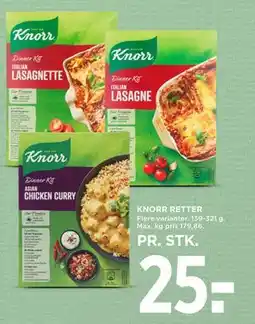 MENY KNORR RETTER, DKK 25 tilbud