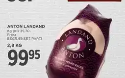 MENY ANTON LANDAND, DKK 99.95 tilbud