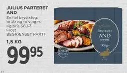 MENY JULIUS PARTERET AND, DKK 99.95 tilbud