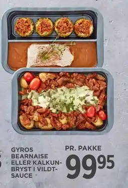 MENY GYROS BEARNAISE ELLER KALKUN-BRYST I VILDT-SAUCE, DKK 99.95 tilbud