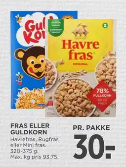 MENY FRAS ELLER GULDKORN, DKK 30 tilbud