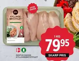MENY GESTUS DANSK KYLLINGEBRYSTFILET, DKK 79.95 tilbud