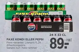 MENY FAXE KONDI ELLER PEPSI, DKK 89 tilbud