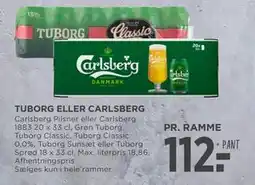 MENY TUBORG ELLER CARLSBERG, DKK 112 tilbud